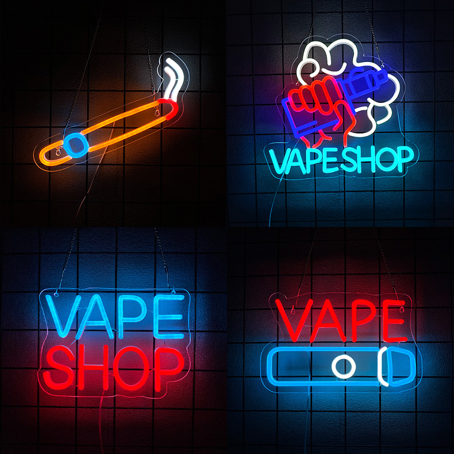 Smoke Series Neon Sign For Wall Decor,Light Up Sign For Smoke Store,Smoking Lounge,Man Cave Decor,Va