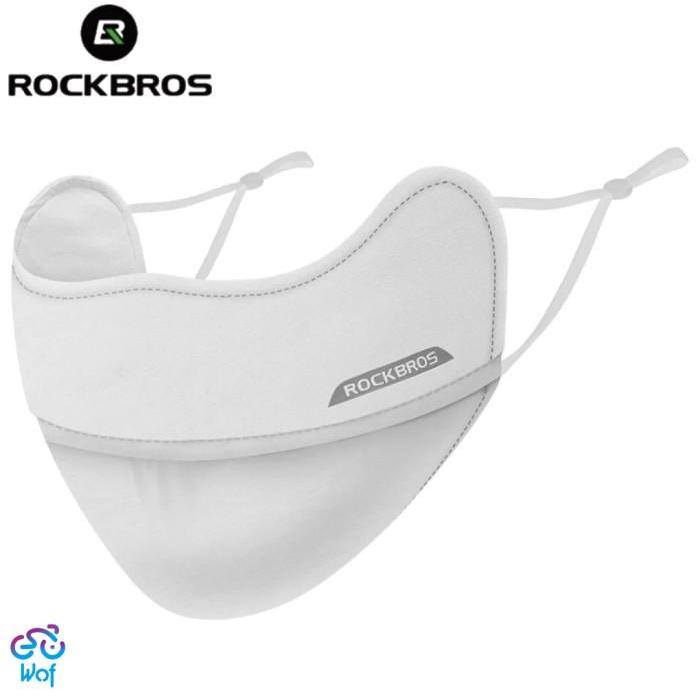 ROCKBROS Ice Silk Face Cover Masker Washable Breathable Protection KZ - White
