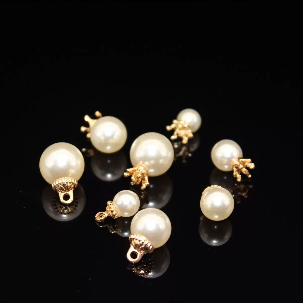 (10PCS) MANIK JAHIT MUTIARA BULAT HANDMADE DIY PREMIUM KANCING BAJU