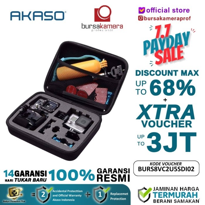 Akaso Action Camera Carrying Case For Akaso Action Cam GARANSI RESMI