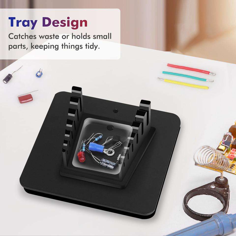 Magnetic Helping Hands Soldering Tool with 2 Flexible Arms PCB Holder Soldering Wire Holder for Elec