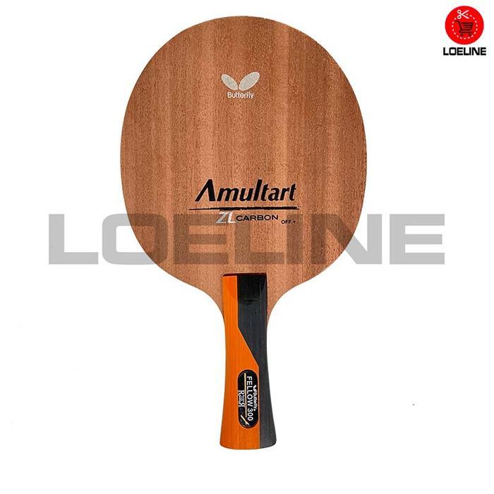 PULSIX Kayu Bet Bat Blade Pingpong Tenis Meja Butterfly Amultart Carbon Murah - Orange