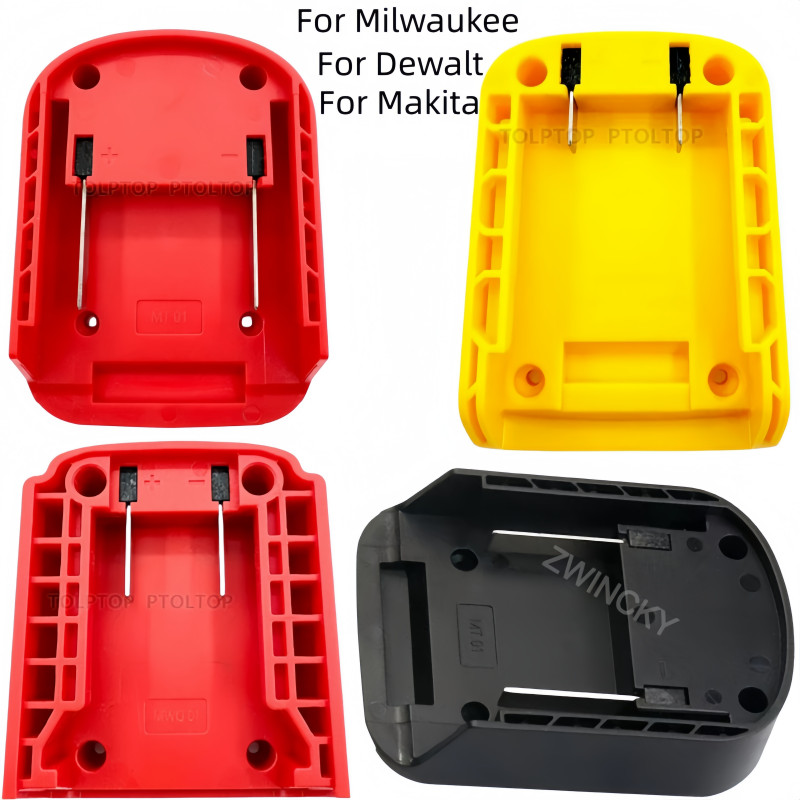 Adaptor Casing Pengisi Daya DIY Baru, Konektor Baterai untuk Makita/DeWalt/Milwaukee 18V Li-ion, Bra