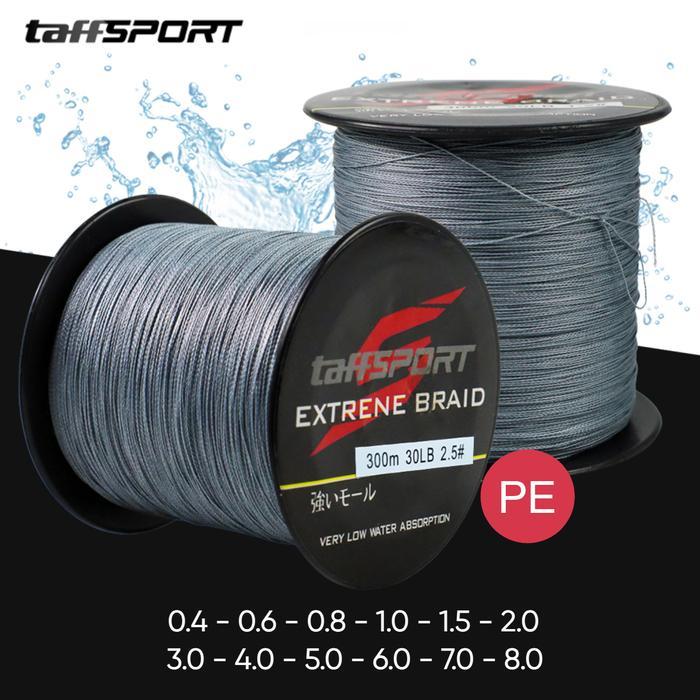 TaffSport Senar Benang Reel Pancing PE Serat Braided 300M 500M Memancing Ikan Laut