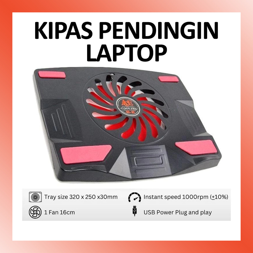 LAMMORO > GS57 Kipas Laptop Cooling Pad Big Fan Besar Sedang Kecil Tidak Panas Cooling Pad USB Plug 