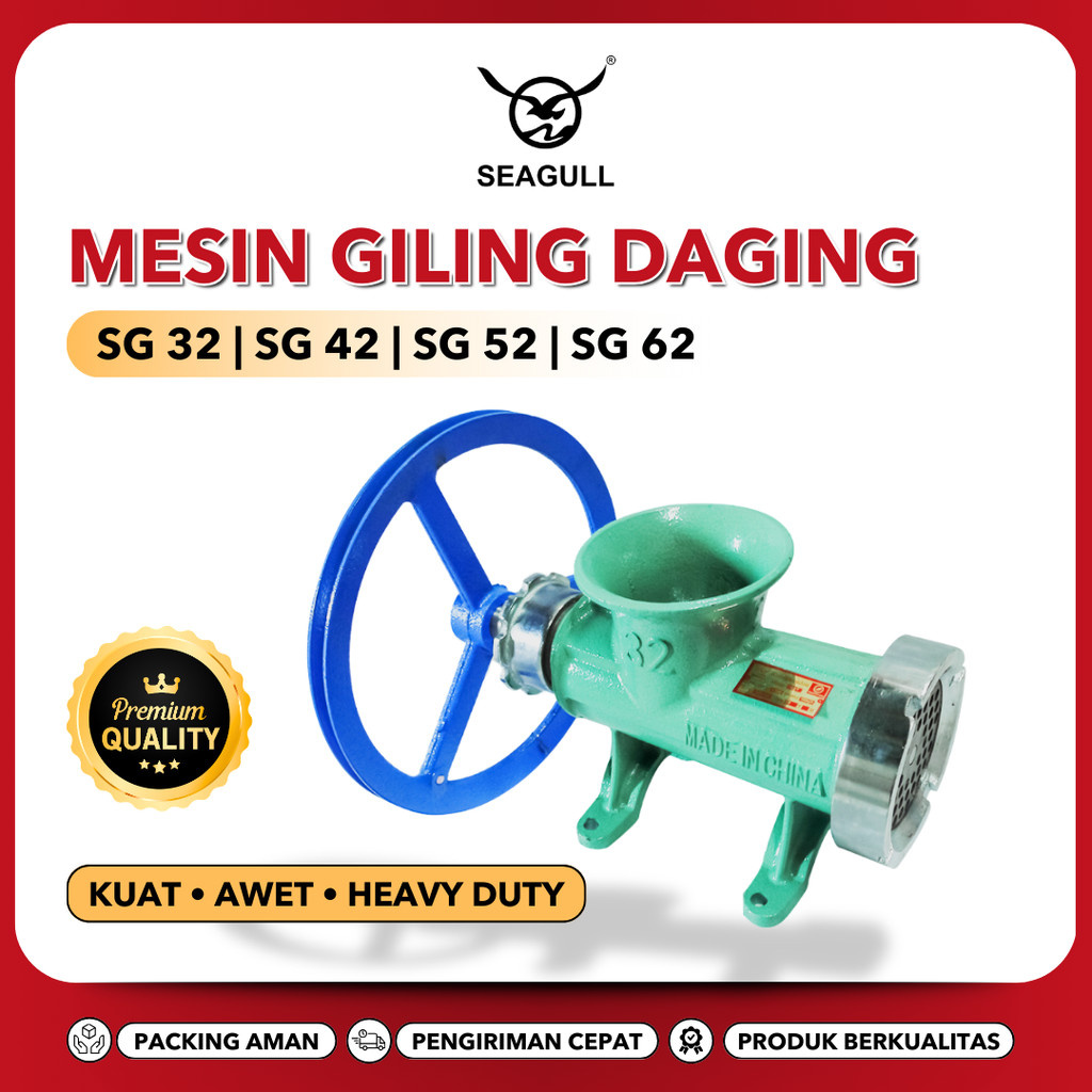 Gilingan Daging Manual/ Mesin Manual Meat Grinder Ukuran 42 Ukuran 32 Ukuran 52 Ukuran 62 Gilingan D
