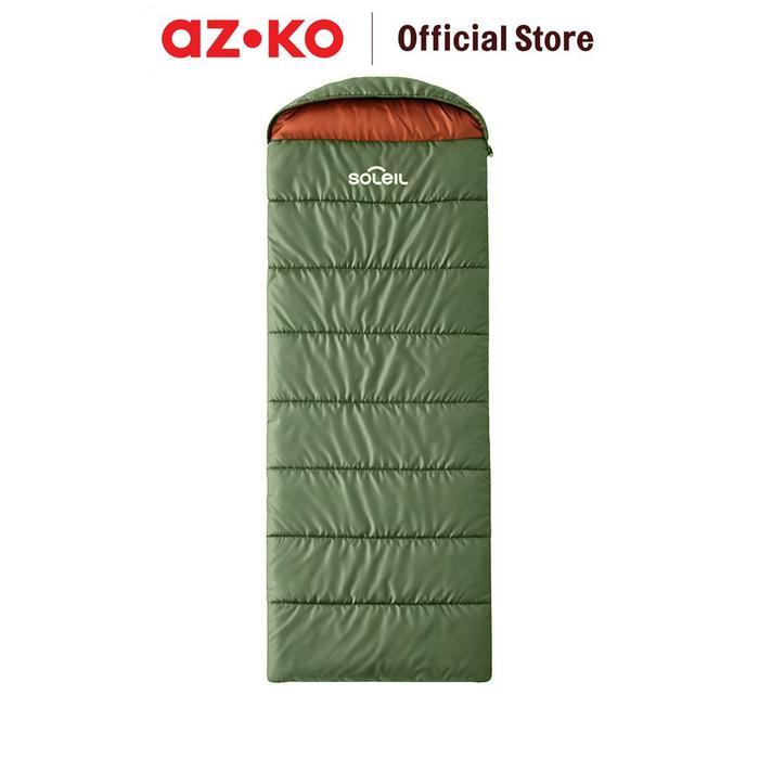 AZKO Soleil Sleeping Bag Hoodie Kantong Tidur Peralatan Camping Matras Camping - Hijau