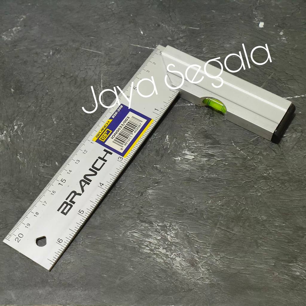 Penggaris siku tukang 20cm Waterpas Alumunium 8 inch 20 cm Waterpass