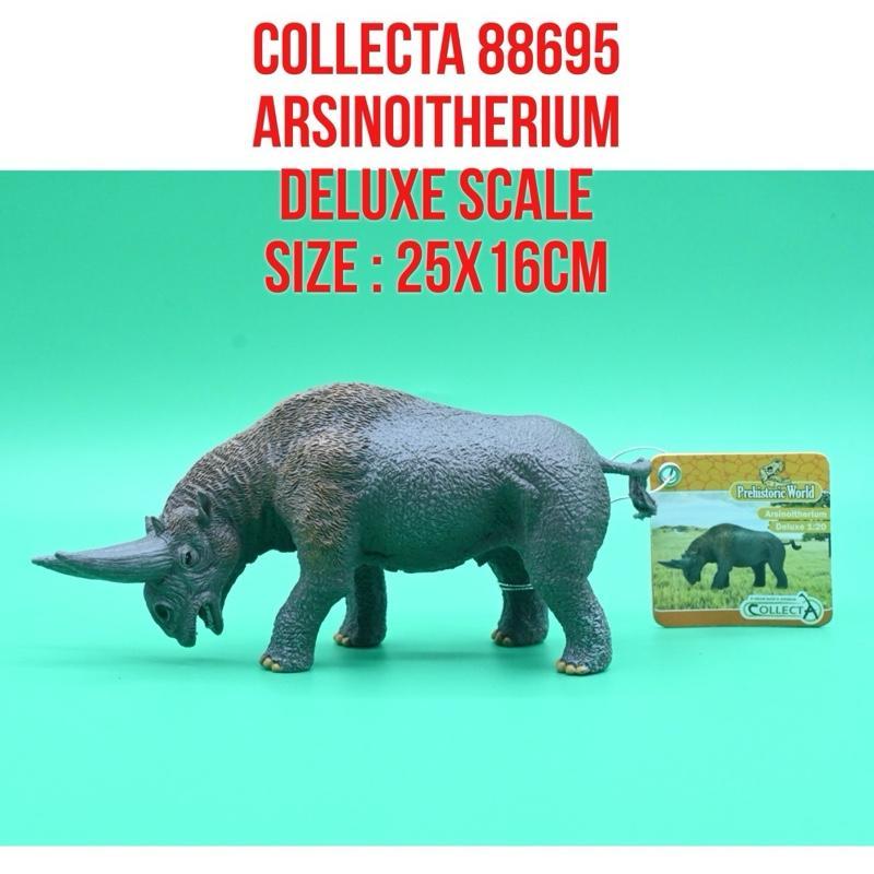 CollectA 88695 Arsinoitherium Deluxe Scale 1:20 Twin Horned Mammal | Mainan Figure Binatang Miniatur