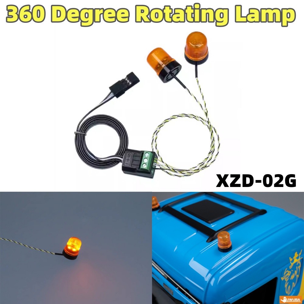 Universal 360 Degree Rotating Lamp For 1/14 Tamiya RC SCANIA Warning Light Dump Truck Engineering Op