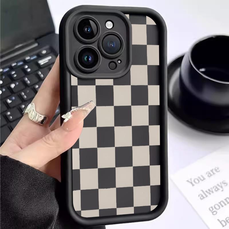 Case For Iphone 11 Pro Max 6 6S 7 Plus8 Plus 8 SE 2020 2022 X XS XR Soft Camera Animasi Kotak-kotak 