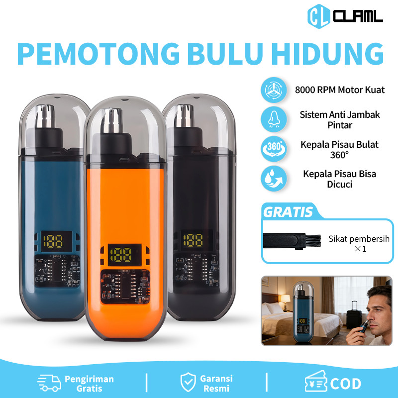 COD Alat Cukur Bulu Hidung Elektrik Portable Multifungsi Stainless Steel Tanpa Sakit Pria Wanita Cab