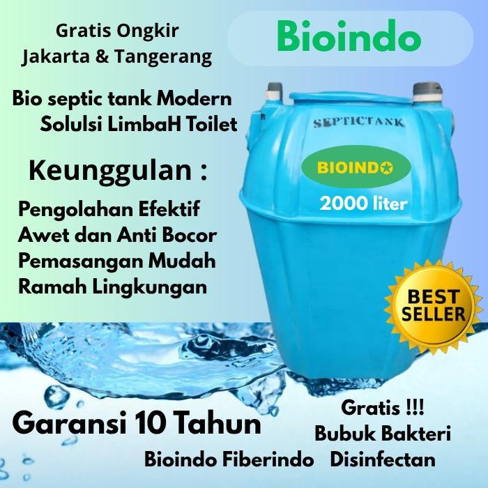 septic tank biofilter, bioindo, septic tank bio 2000 liter
