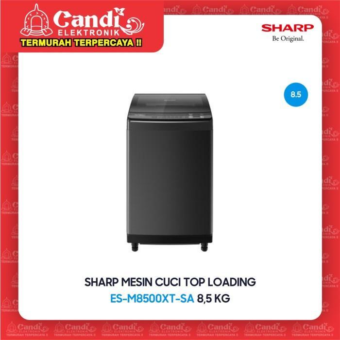 SHARP MESIN CUCI ES-M8500XT-SA 8,5 KG INVERTER TOP LOADING 1 TABUNG ESM8500XTSA ES M8500XT SA - BLAC