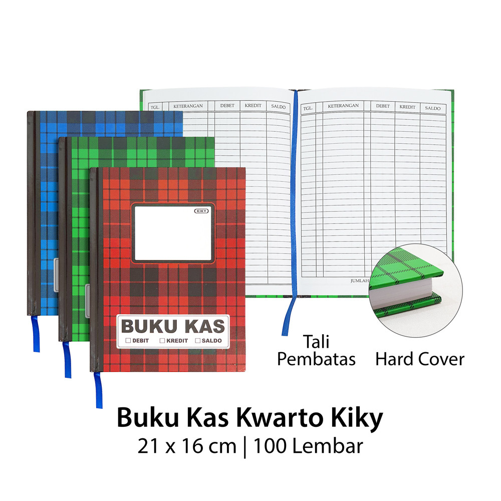 Buku KAS KIKY KWARTO HARD COVER 100 Lembar A5
