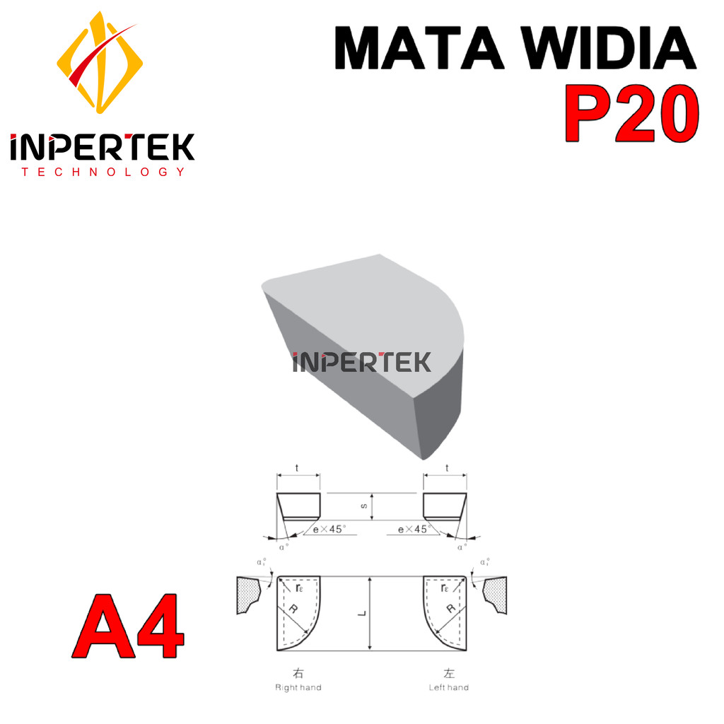 Mata Widia A420Z P20 Pahat Cemented Tip A 420 Z P 20 Bubut Carbide