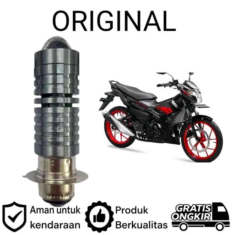 AM 1pcs Lampu depan LED H6 Laser motor Suzuki Satria FU