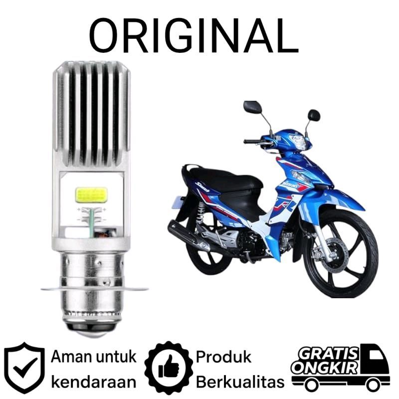 AM 1pcs Lampu depan LED H6 COB motor Suzuki smash titan