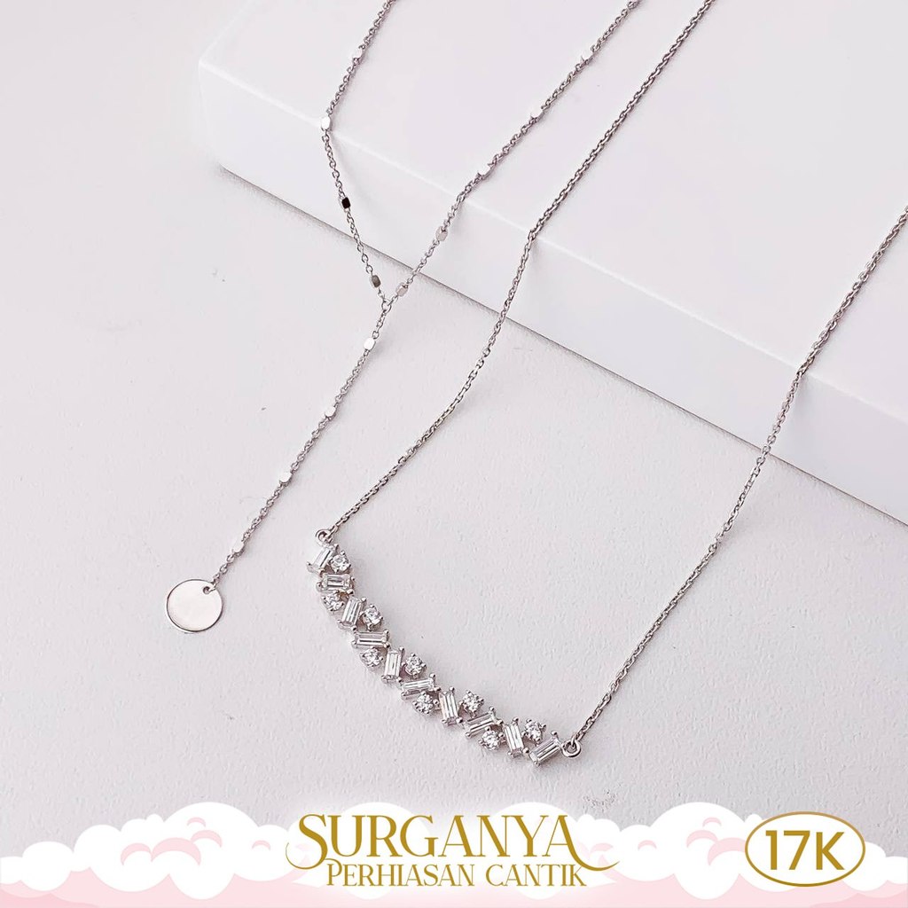 Kalung Emas Putih Kadar 17K Model Elegant Look Macan Gold