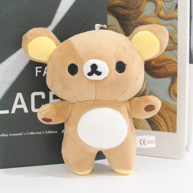 12cm Rilakkuma Korilakkuma Bear Plush Keya Key ain  Small Pent Stuffed Animals Cute Cartoon Bag Car 