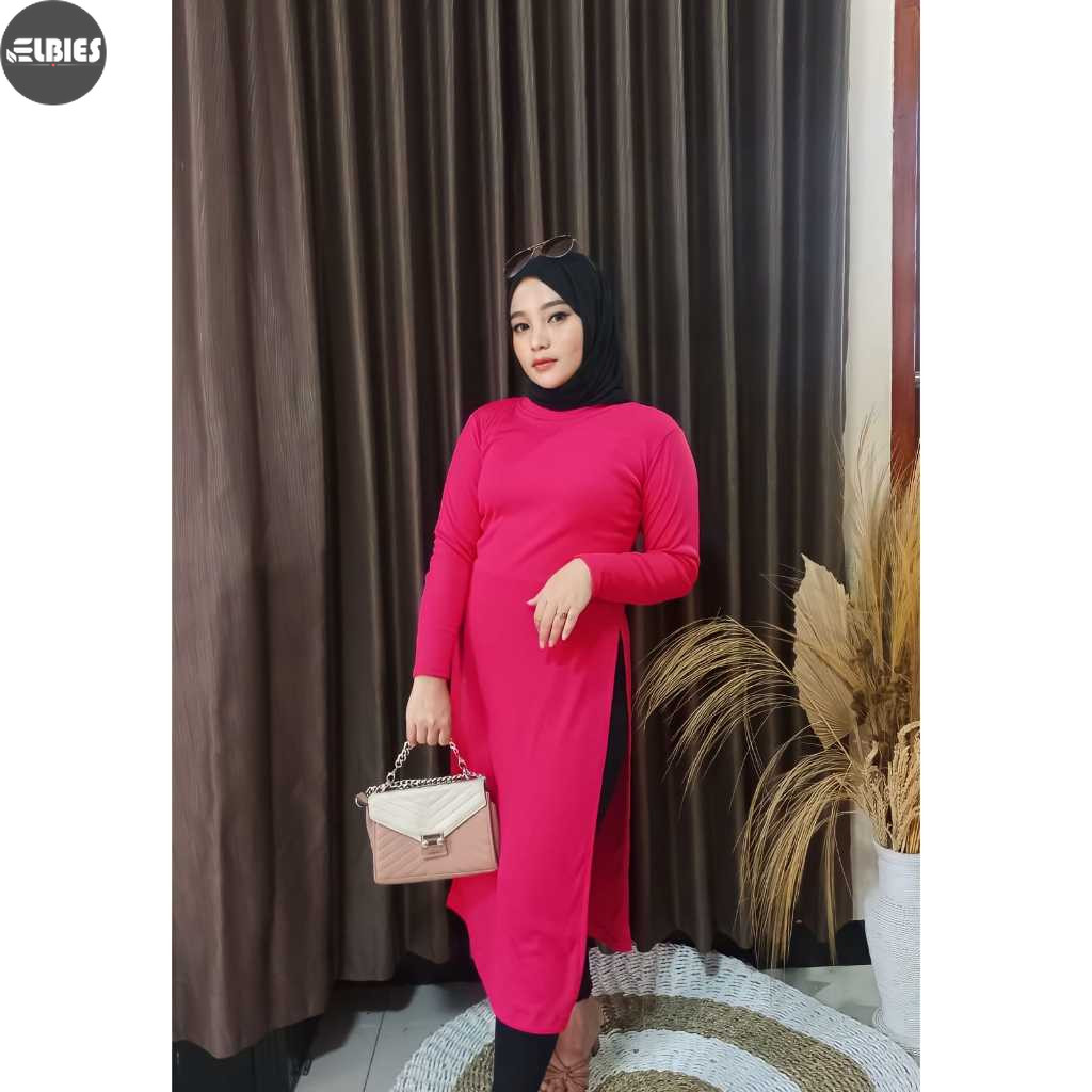 RARA TUNIK PREMIUM TUNIK BELAH PINGGIR-FASHION HIJAB WANITA STYLISH BAHAN TEBAL PREMIUM