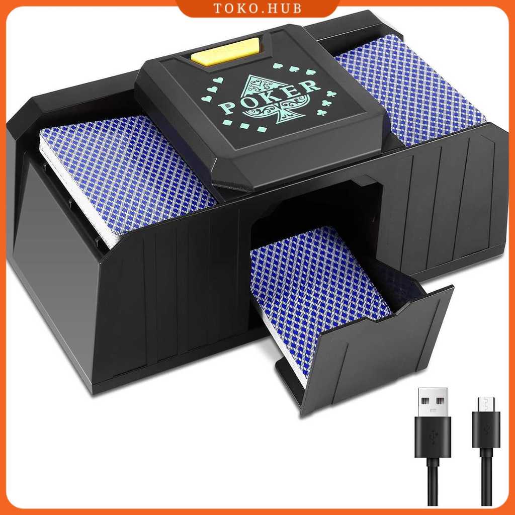 SIL Mesin Kocok Kartu Otomatis 2 Deck Shuffle Machine Bridge UNO Games - S-44