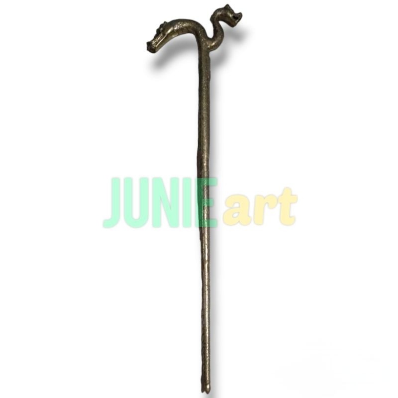 top Teken tongkat jalan kepala naga kuningan
