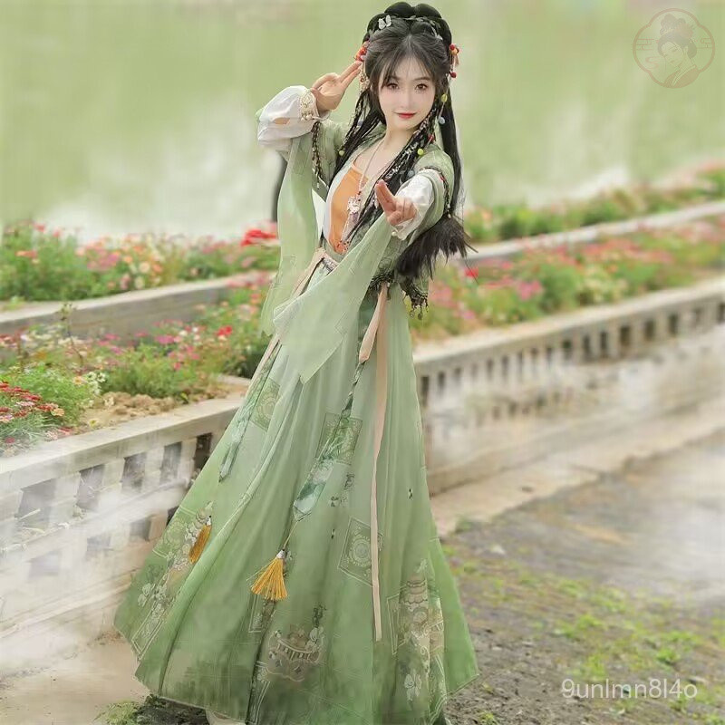 Tang Beizi Hanfu Baju tradisional Cina Wanita Eksotis Bordir Gaya Modifikasi untuk Pakaian Harian