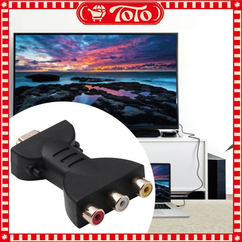 Adaptor HDMI To AV Support Full HD Konversi Sinyal Digital Ke Analog Untuk Kamera Konsol Dan TV Lama
