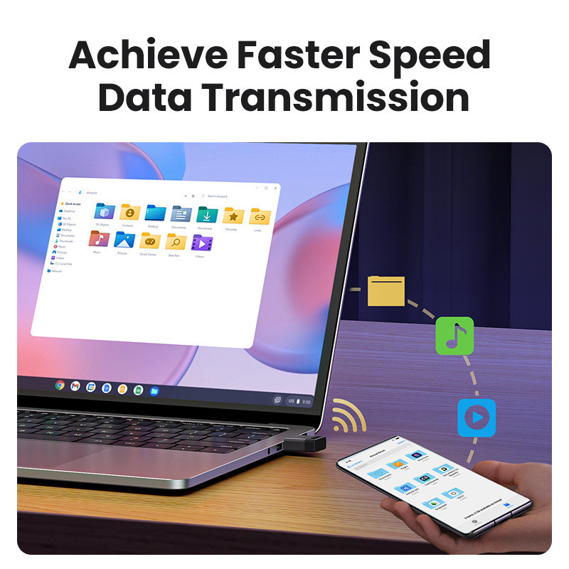 USB Bluetooth Adapter Bluetooth Dongle 5.4 Adapter for PC Bluetooth Receiver & Transmitter for Bluet