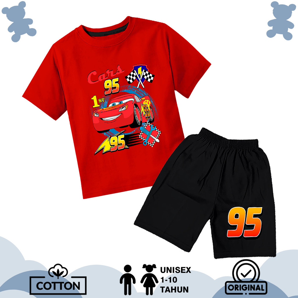 BAJU KAOS SET SETELAN ANAK LAKI LAKI PEREMPUAN COWOK CEWEK UNISEX UMUR 1 2 3 4 5 6 7 8 9 10 MOTIF CA