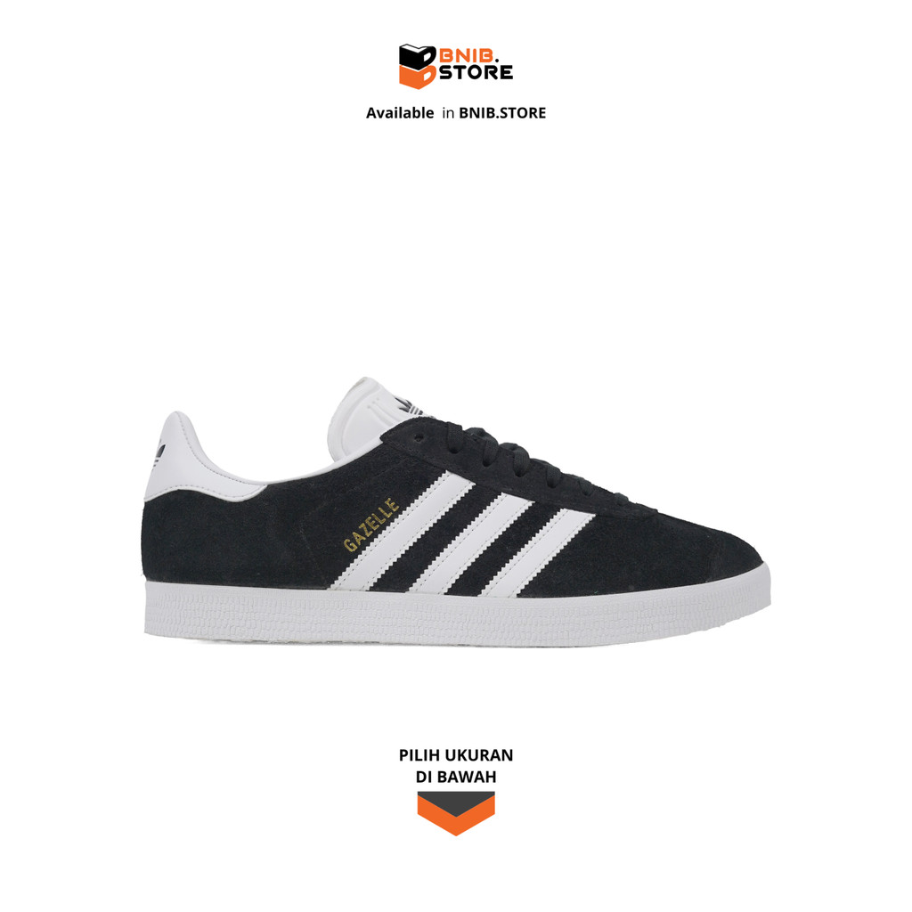 Adidas Sepatu Sneakers Pria Gazelle Black White [BB5476] Original