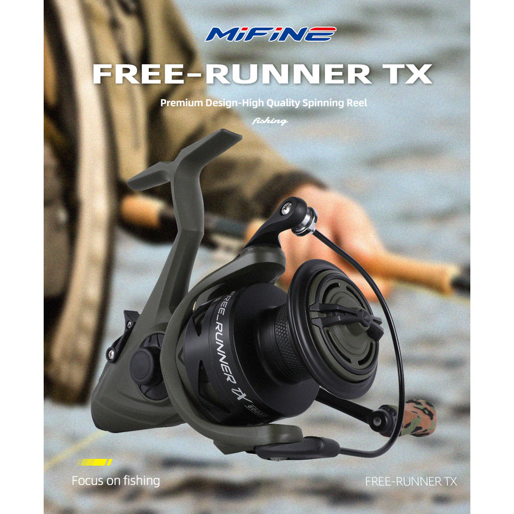 MIFINE FREE RUNNER TX Fishing Reel 5+1BB 3000-6000 Ultralight Spinning Reel 5.1:1 Spare Spool Saltwa