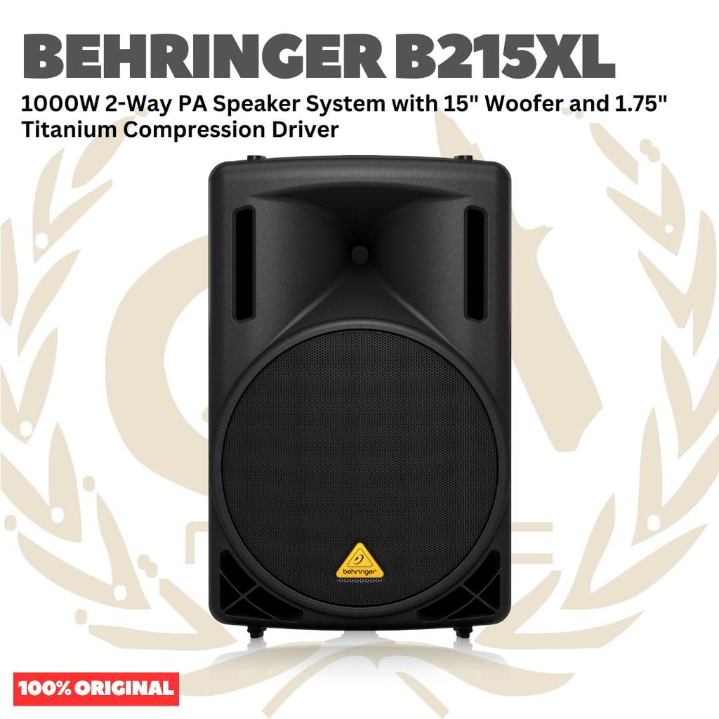 Behringer B215XL 1000W 2-Way PA Speaker System with 15" Woofer and 1.75" Titanium Compression Driver