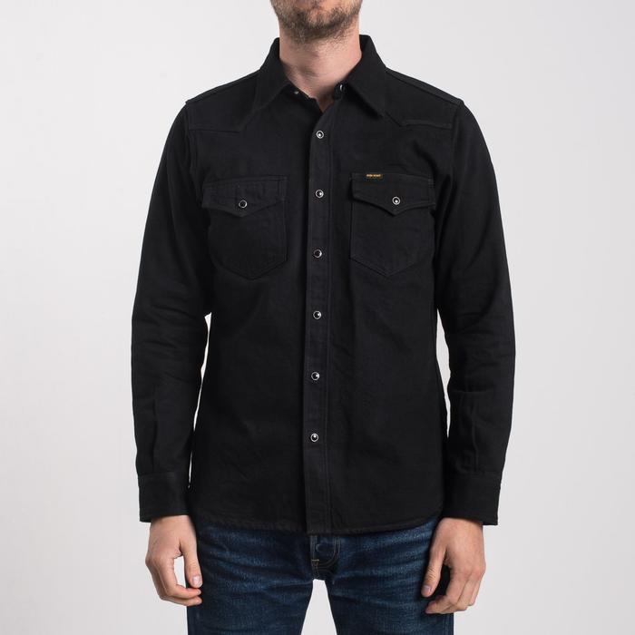 Iron Heart 12oz Superblack Selvage Denim Shirt - XS