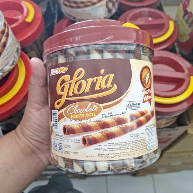 BISKITOP GLORIA Wafer Roll 500gram