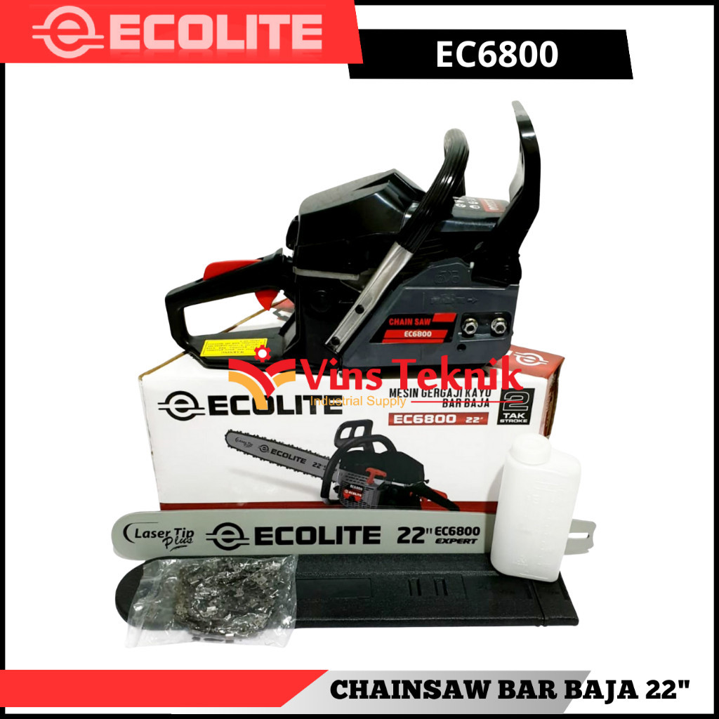 READY Mesin Gergaji Chain Saw Chainsaw 22 inch EC6800 ECOLITE EC6800