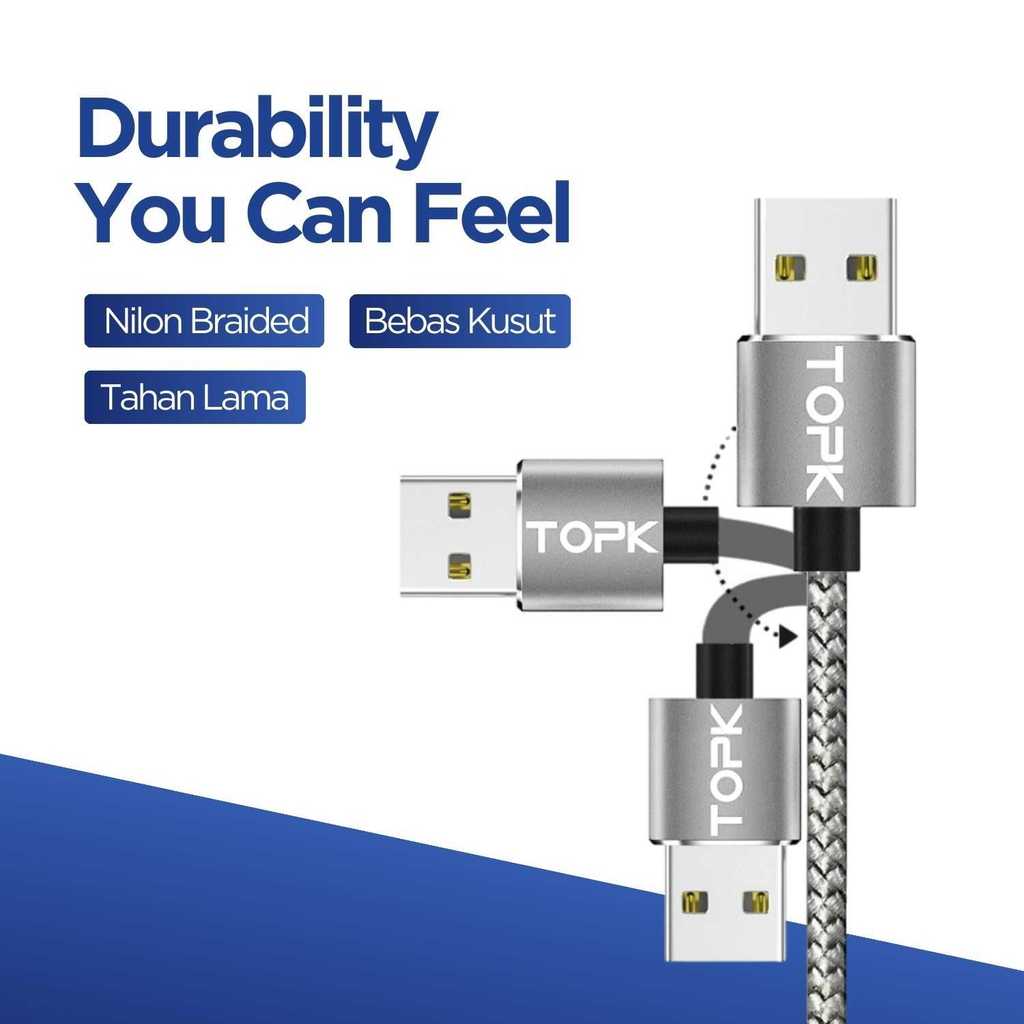 Heyha TOPK Kabel Charger Micro USB Magnetic 5V 2.4A