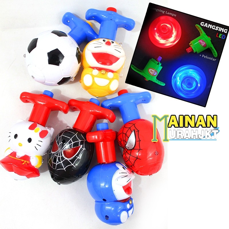 GROSIR MAINAN ANAK GANGSING KARAKTER LAMPU LED + MUSIC GANGSING BERKARAKTER FLASHING