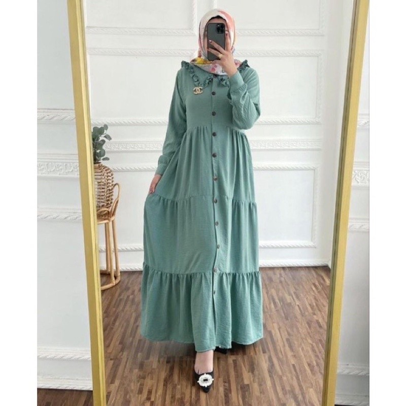 TERBARU  •  TIRANI DRESS CRINKLE AIRFLOW GAMIS WANITA