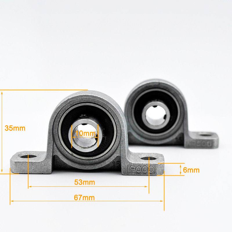 2pcs Zinc Alloy Pillow Block Bearing KP08 KP000 KP001 KP002 KP003 KP004 Bore 8mm 10mm 12mm 15mm 17mm