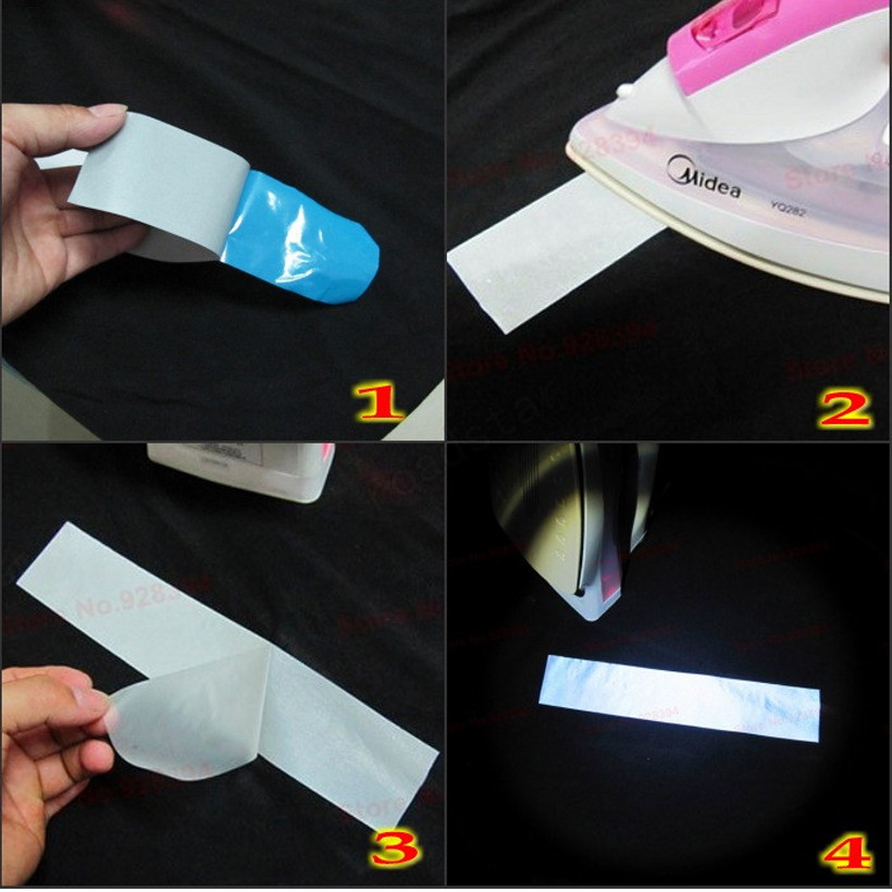 Roadstar High Visibility Safety Heattransfer Vinyl Film Y Silver Reflective Iron on Fabric Clothing 