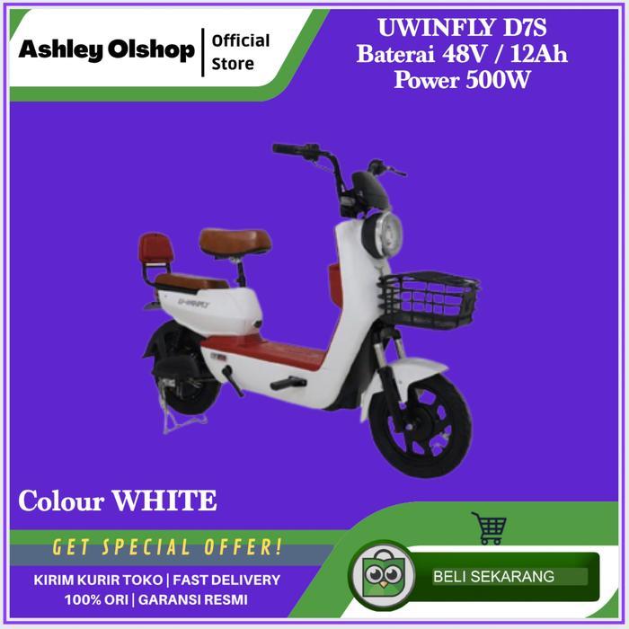 Sepeda Listrik Uwinfly D7S NEW Pengganti DF7 Dragonfly 7 ORI [WHITE]