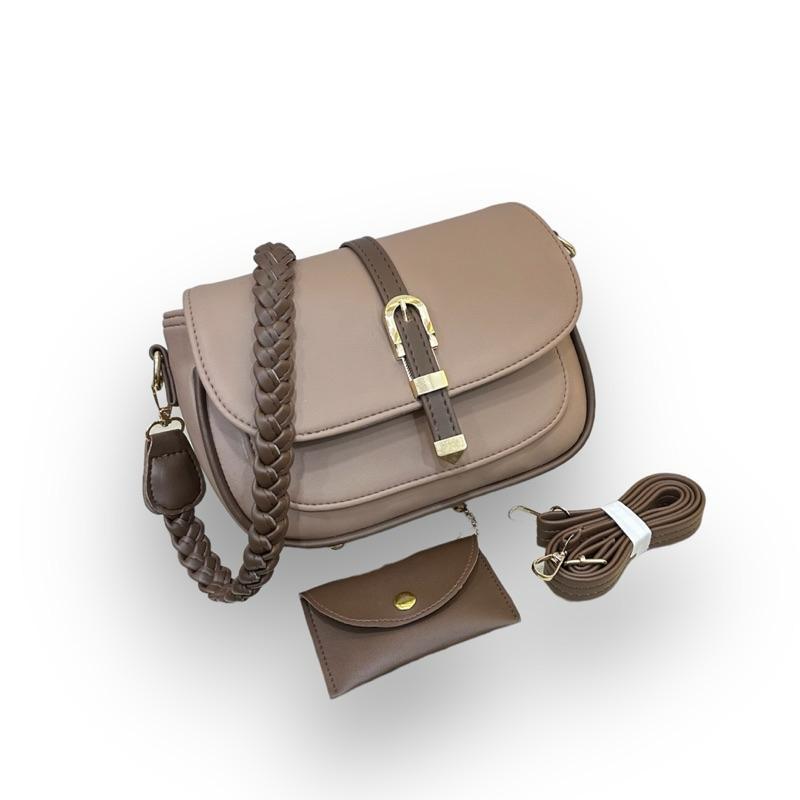 TAS SELEMPANG WANITA BAG - TAS BAHU SLINGBAG WANITA KEKINIAN MOTIF POLOS  MULTIFUNGSI- SHOULDERBAG D