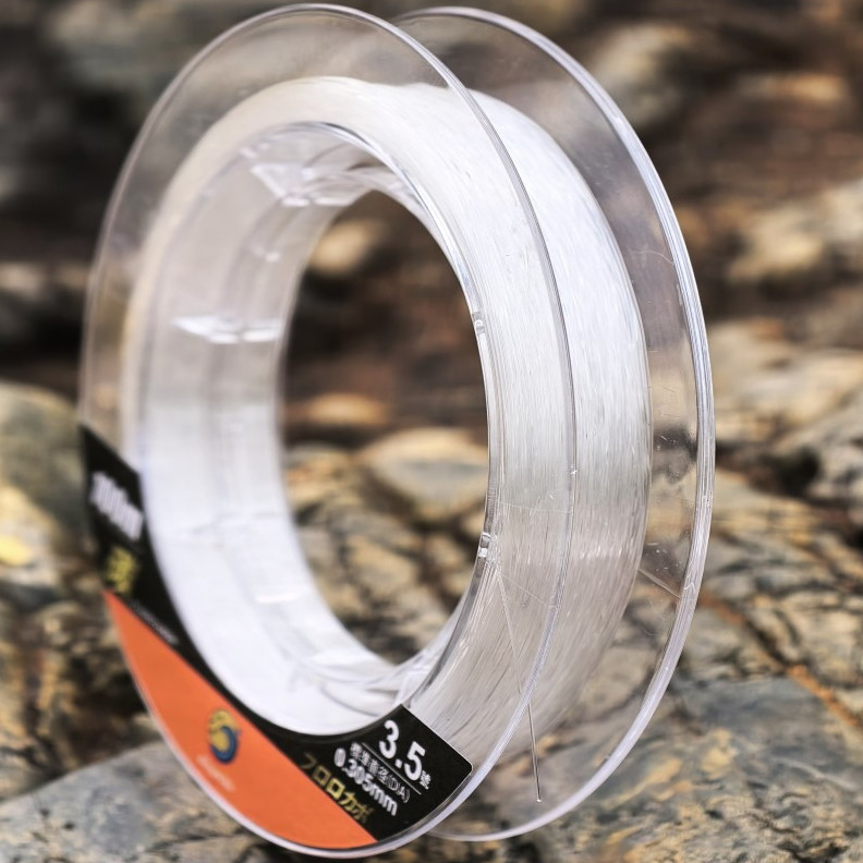 Bingolife Senar Pancing Fluorokarbon Murni 100m Ultra Awet Tarikan Super Kuat Low Stretch Khusus Lau