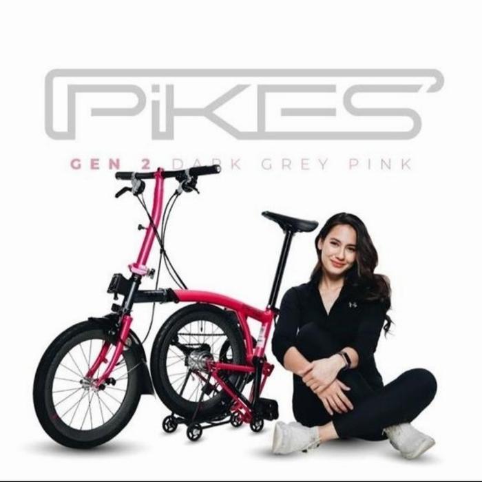 Sepeda Lipat Element Pikes Gen 2 Nature Green Orange Stang M New - Pevita