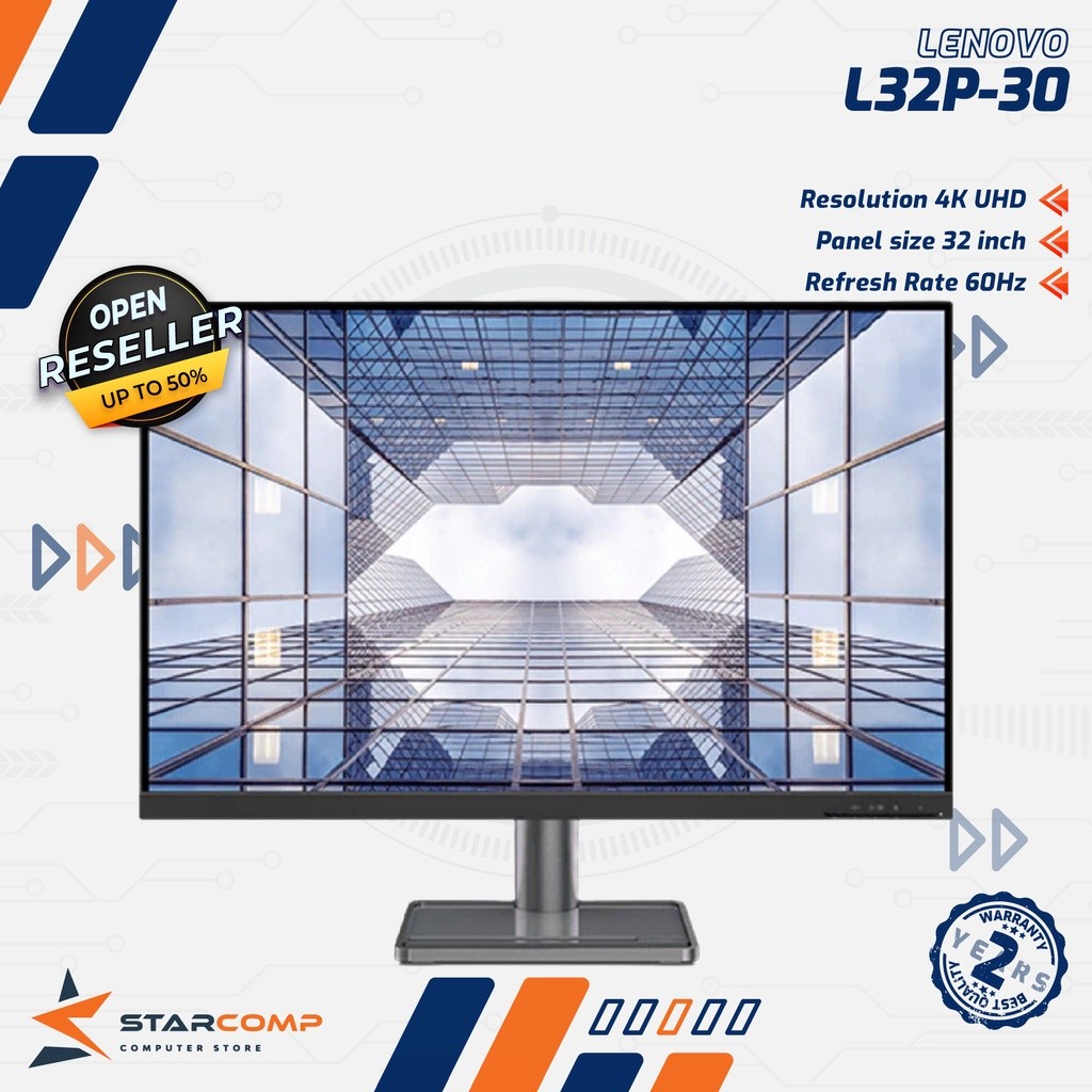 Monitor LED Lenovo L32P-30 32" IPS 4K HDMI DP USB-C FreeSync HDR10 SPK L32P