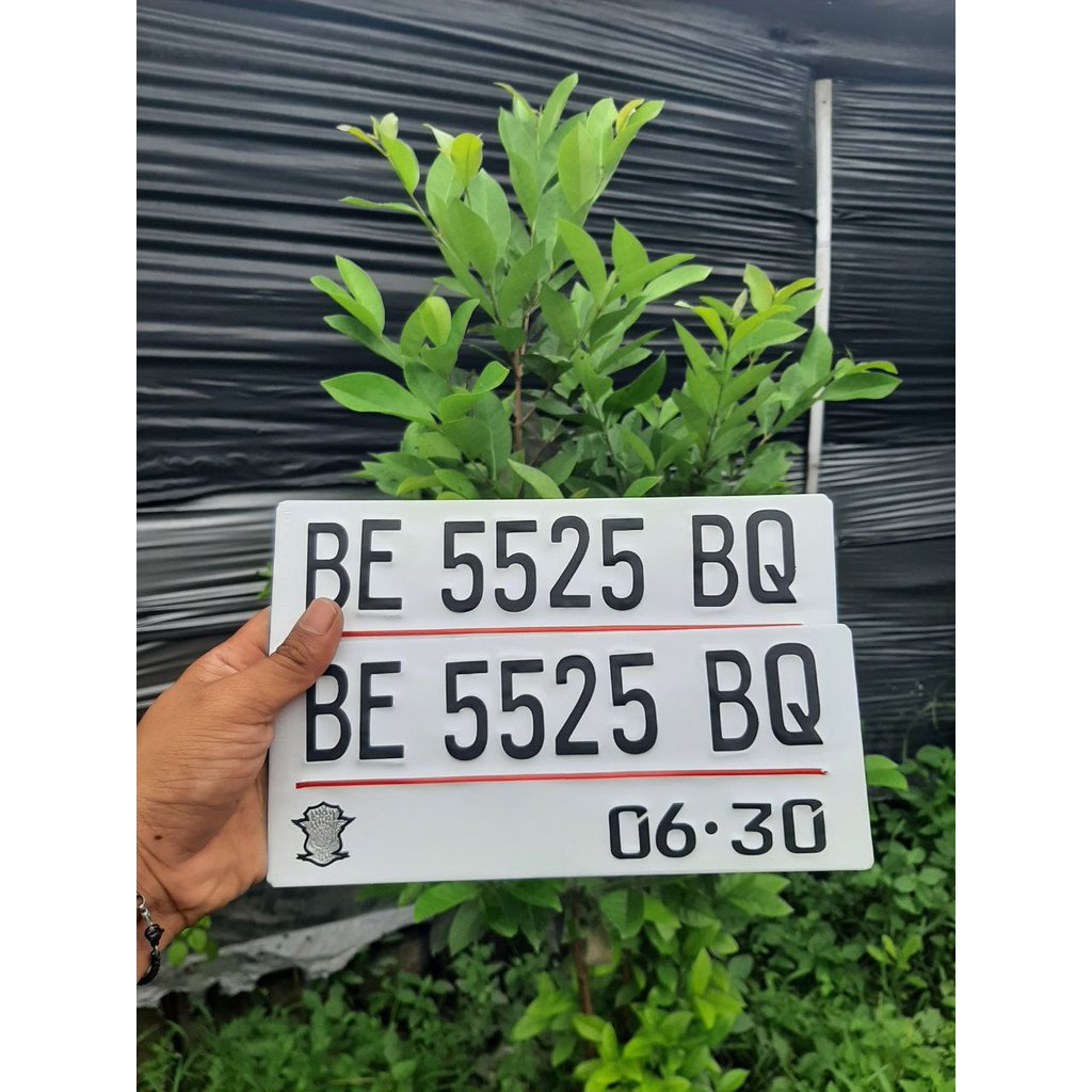 Plat Nomor Variasi Plat Putih 1 PCS Bebas Custom