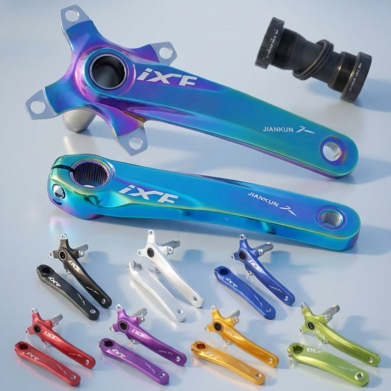 IXF Jiakun Crankset Hollowtech 2 HT2 BCD 104 64 Single Double Chainring Sepeda MTB Kuat Awet Ringan