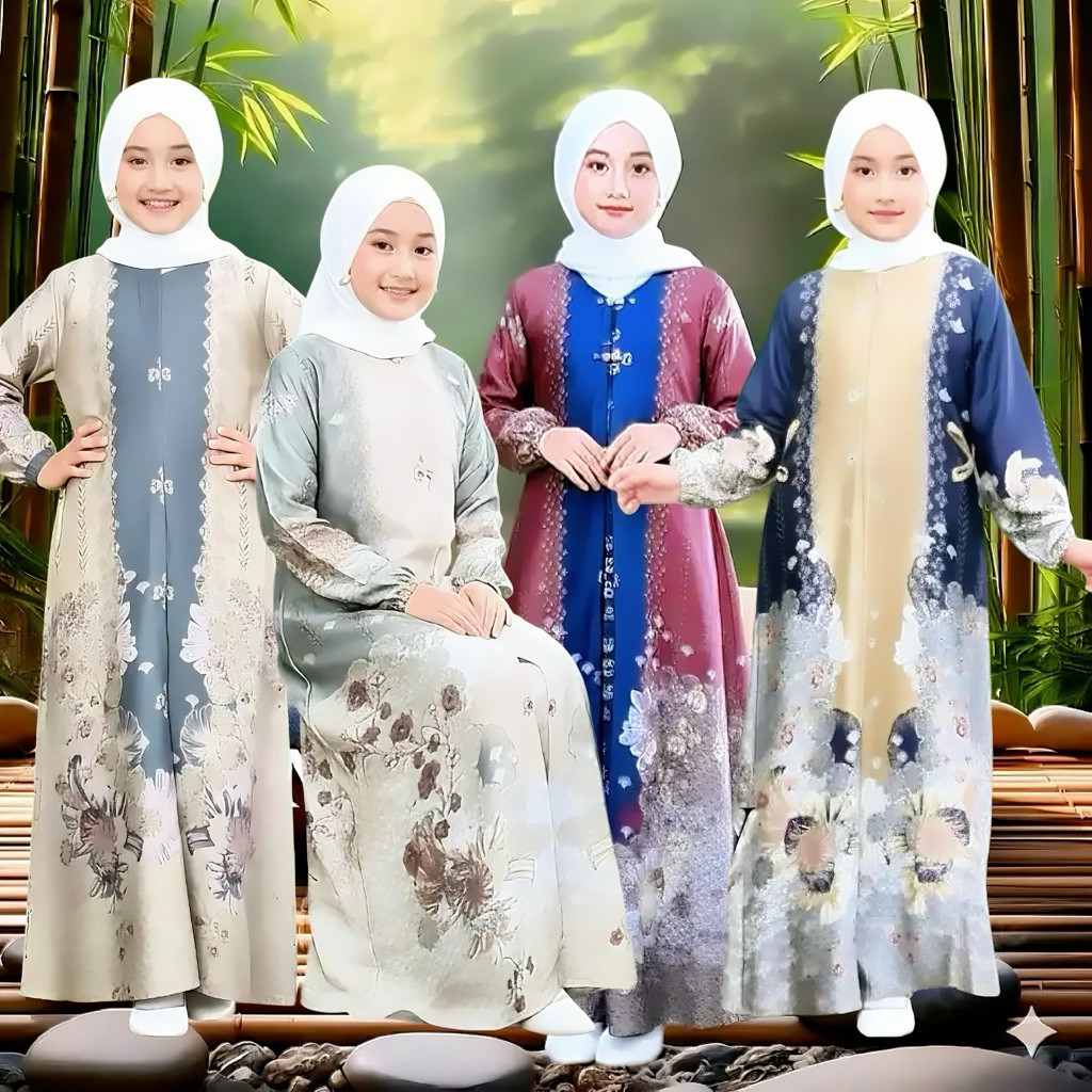 ERVINA.ID Gamis Anak Medina Silk Premium | Gamis Kids Medina